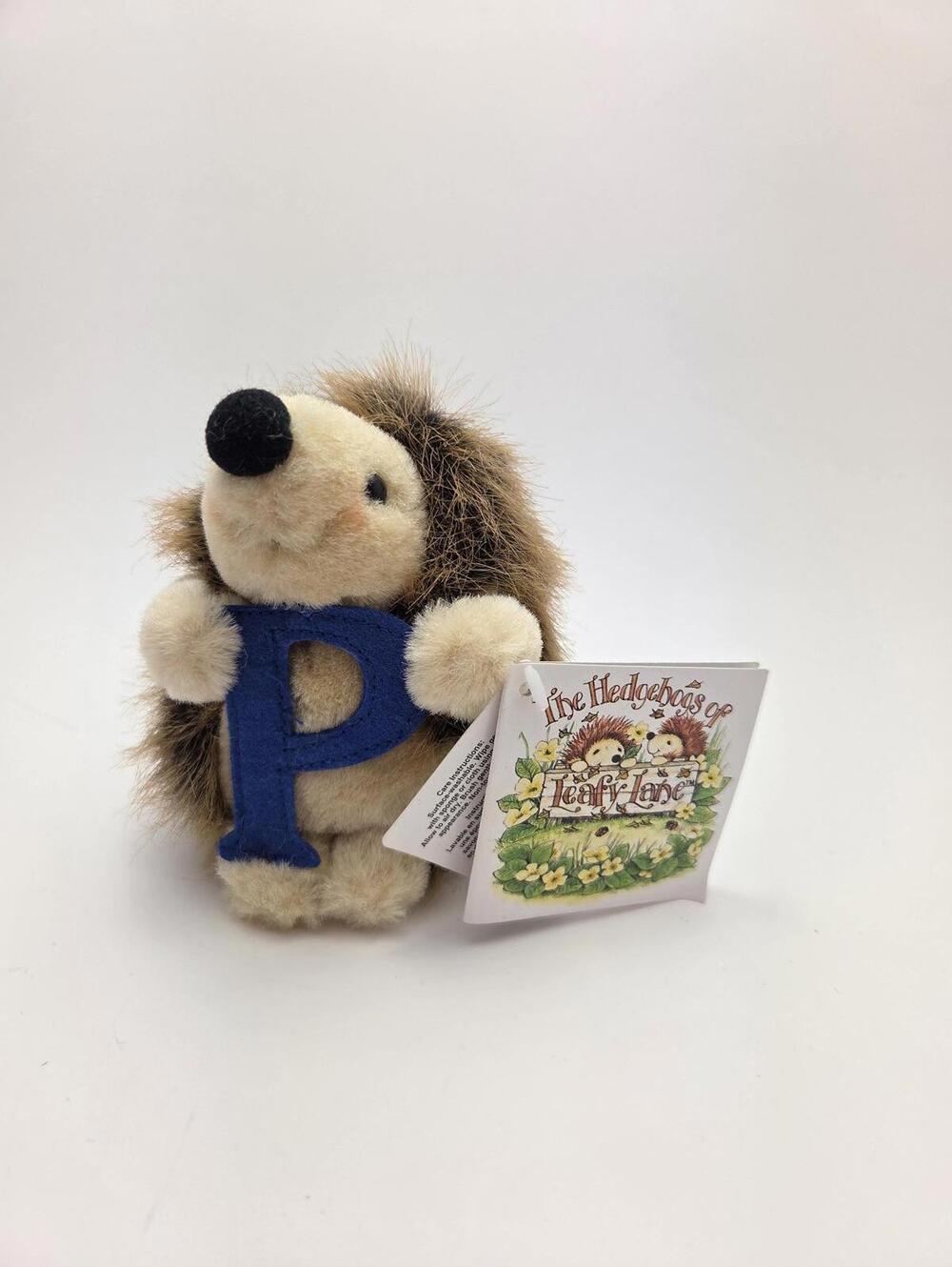 Russ Hedgehogs of Leafy Lane Letter P Plush Vintage New with Tags (4 inch)